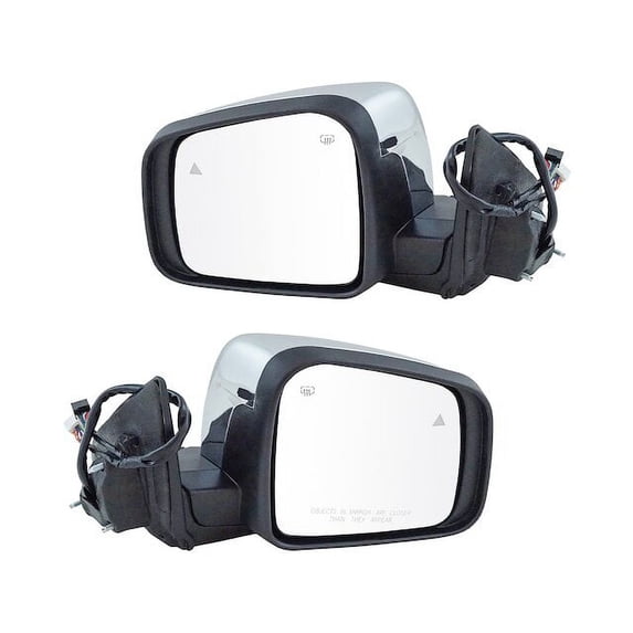 Door Mirror Set 2 Piece - Compatible with 2011 - 2018 Dodge Durango 2012 2013 2014 2015 2016 2017