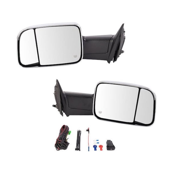 Door Mirror Set 2 Piece - Compatible with 2013 - 2018 Ram 1500 2014 2015 2016 2017
