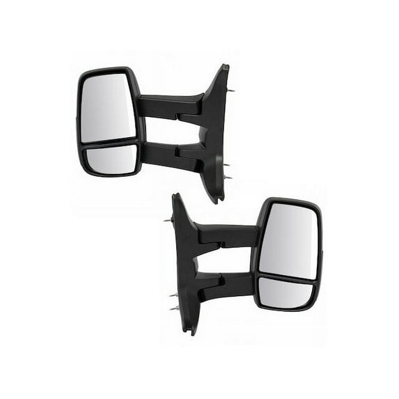 Door Mirror Set 2 Piece - Compatible with 2015 - 2019 Ford Transit-350 2016 2017 2018