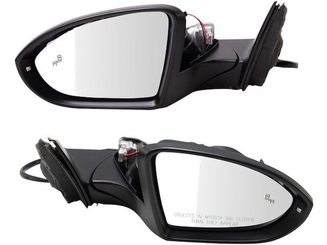 X AUTOHAUX Heated Driver Side Mirror Glass For VW Jetta/GTI/Rabbit (2006-2014) - Left Side With Plate