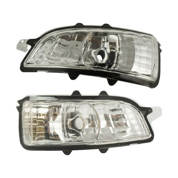 Door Mirror Turn Signal Light Set 2 Piece - Compatible with 2007 - 2011 Volvo S40 2008 2009 2010