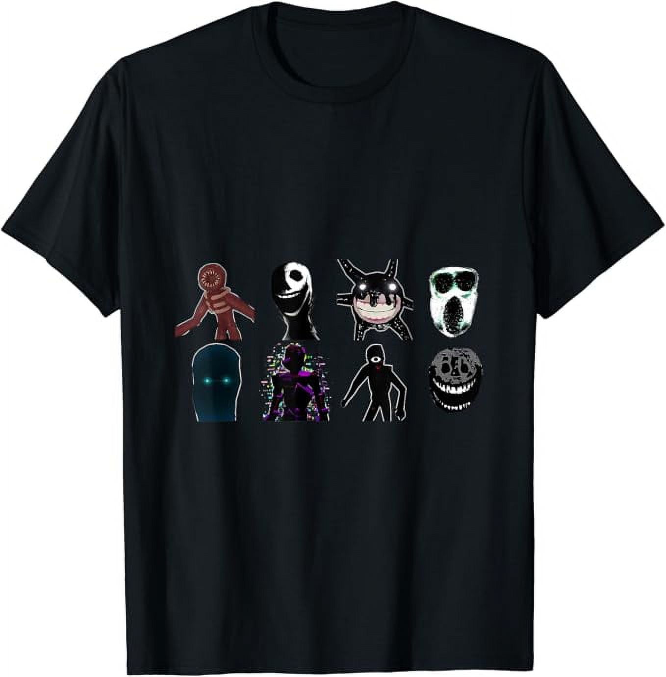 Door Monsters Roblox - Game Doors T-Shirt, Black Color, Size S - Walmart.com, image size:1358x1380
