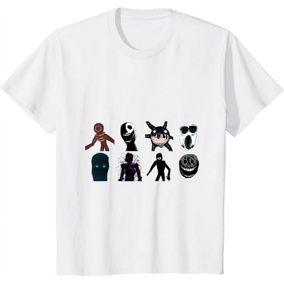 Door Monsters Roblox - Game Doors Youth T-Shirt, White Color, Size S