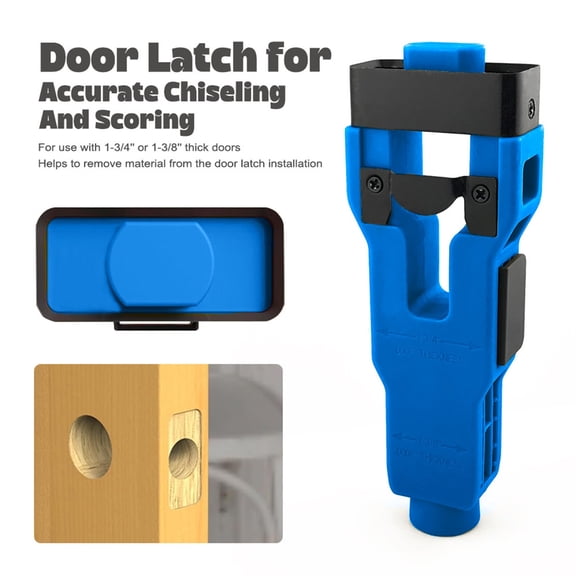 Door Mortise Installer Tool, Professional Woodworking Jig Template for Lock Installation, Fits 1-3/4 and 1-3/8 Inch Thick Doors