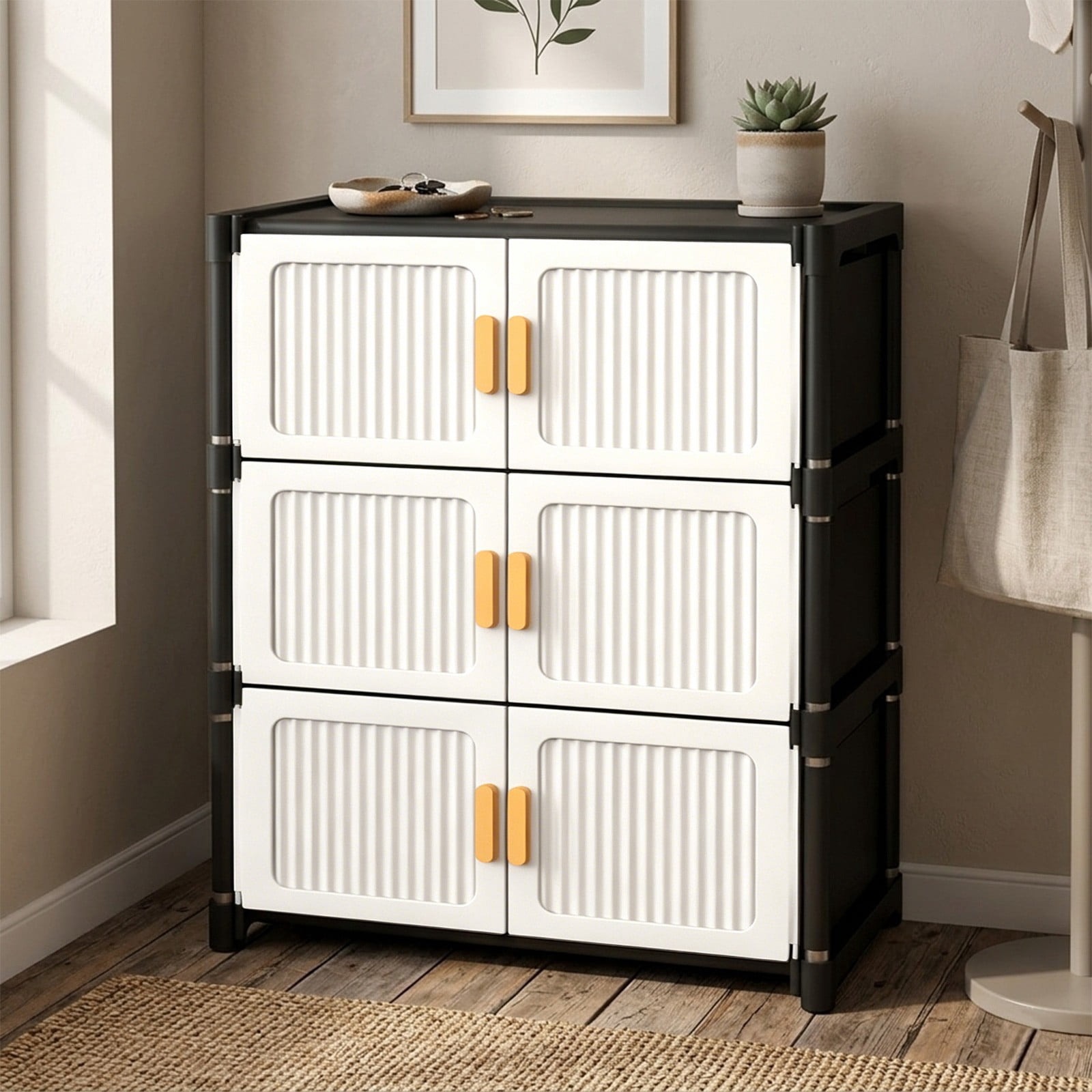 Door Mounted Shoe Cabinet With Detachable Shoe Racks, Multi-Tiered ...