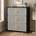 thumbnail image 1 of Door-Mounted Shoe Cabinet with Detachable Shoe Racks, Multi-Tiered Storage Shelves, Enclosed Entryway Organizer for Hallway and Living Room, 1 of 6