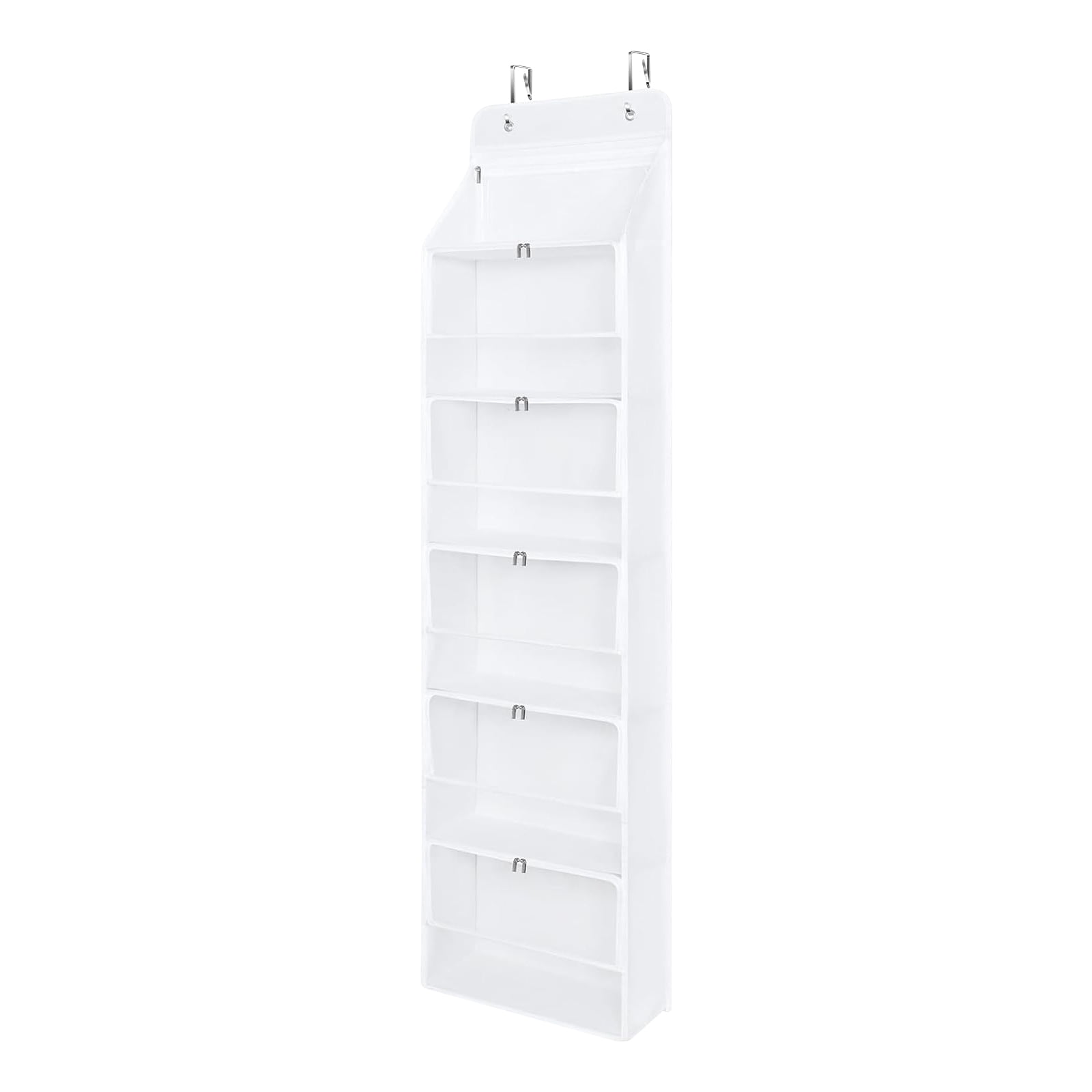 Door-Mounted Yarn Storage Rack with 6 Zippered Compartments, Large-Capacity Knitting Needle and Yarn Organizer, Hanging Craft Storage Bag for Crochet Supplies