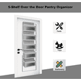thumbnail image 1 of Over the Door Organizer,5-Shelf Over the Door Pantry Organizer, Foldable Wall Mount Hanging Organizer for Bedroom Nursery Pantry Closet Dorm, Baby Storage, 1 of 5