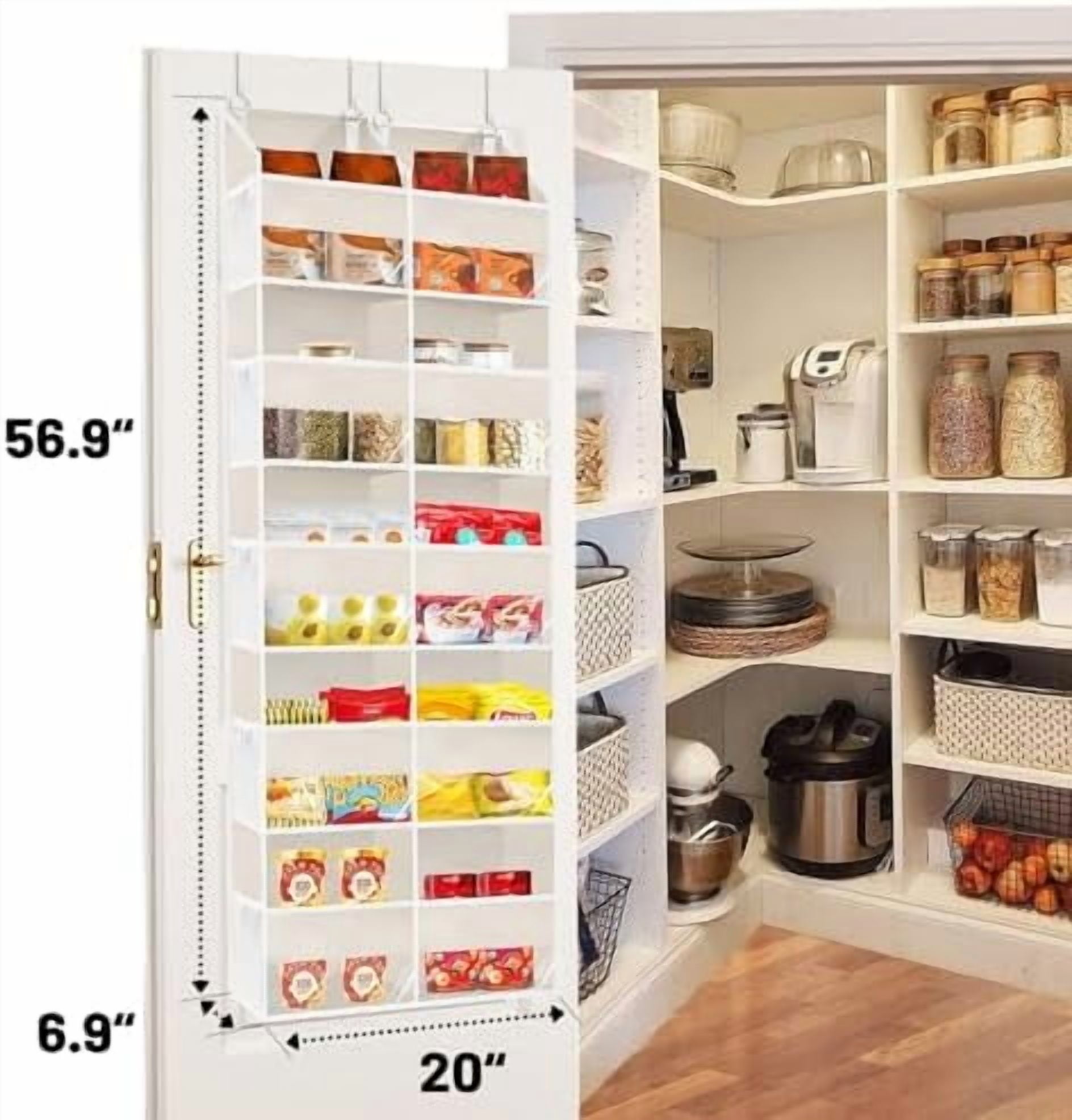 Over the Door Organizer 5 Tiers,Extra Large Behind Door Storage of 10
