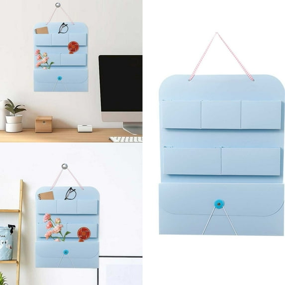 Over The Door Organizer with 6 Pockets Foldable Hanging Closet Storage, Space Saving Hanging Storage Holder,Hanging Storage, Wall Mounted Storage Bag, Large Capacity Multi-Layer Organ Bag 16.54x12.8"