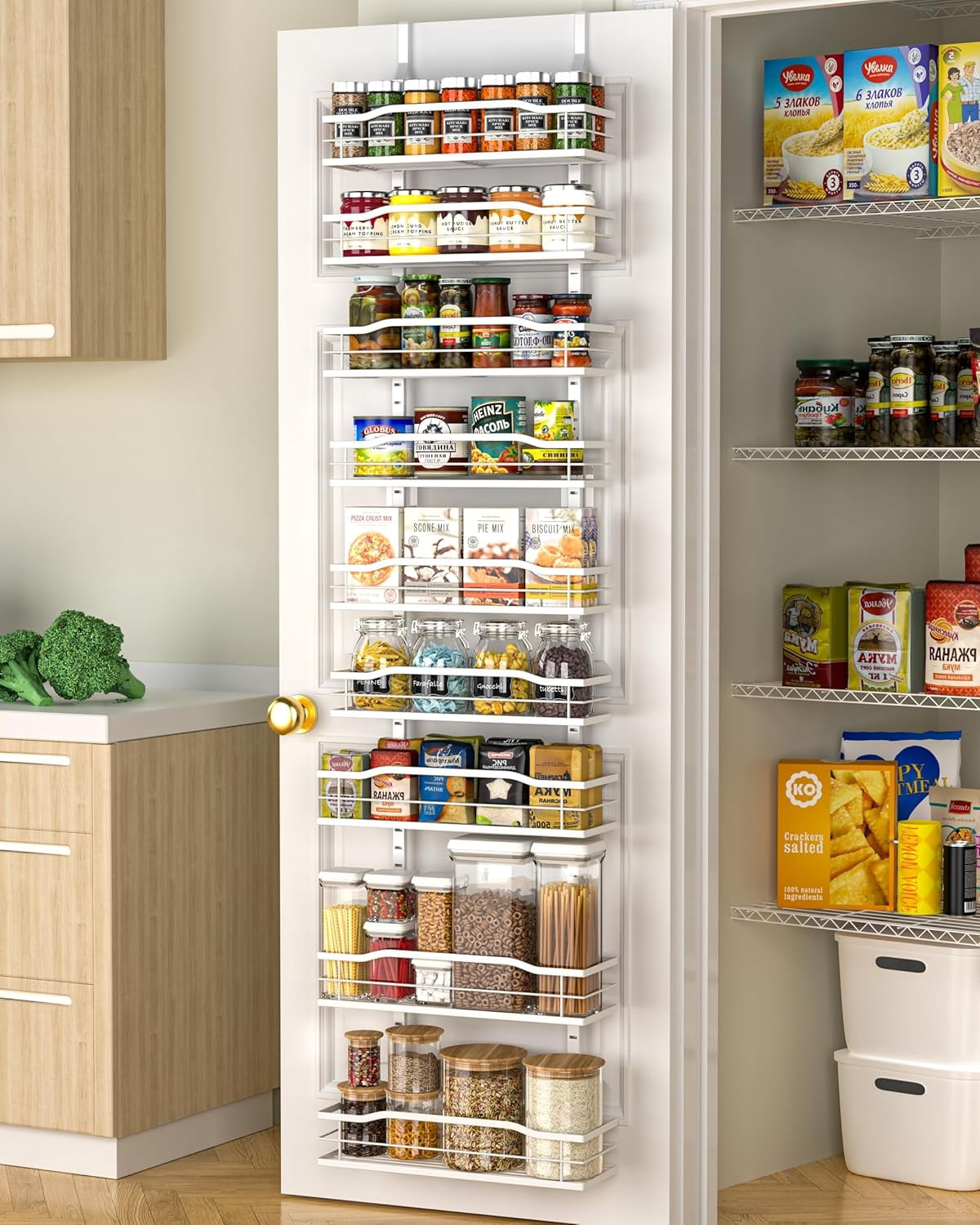 Over The Door Pantry Organizer, Pantry Organization And Storage, Metal