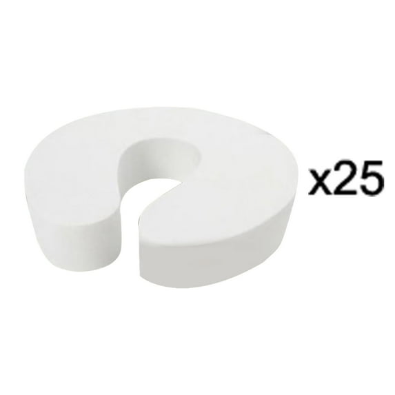 Door Pinch Guard, Heavy Duty Door Slam Stopper, Soft Foam Door Stopper. Prevents Finger Pinch Injuries, Slamming Doors and Pet from Getting Locked in Room, 25 Pack, 3.93x0.59"