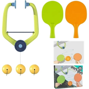 Door Ping Pong Game, 6-Piece Doorway Pings Pong Set, Adjustable Doorway Game Ping Pong Trainer with Racket and Balls, Portable Hanging Table Tennis Sets Over the Door for Kids