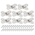 thumbnail image 1 of Door Pivot Hinges, 360 Rotating Hidden Door Hinges Up Down Shaft Hardware XL Size, Bookcase, Silver Tone 8 Set, 1 of 6