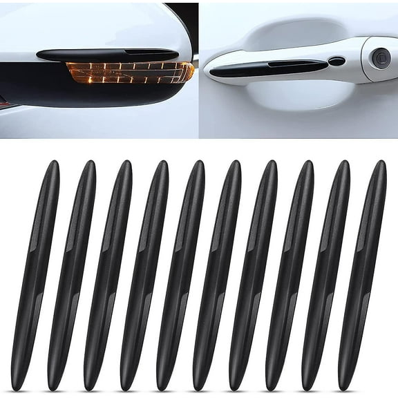 Door Protector, Select Models Universal Non-Slip Soft PVC Exterior Handle Guard, 3D Carbon Fiber Shield For All Weather Conditions