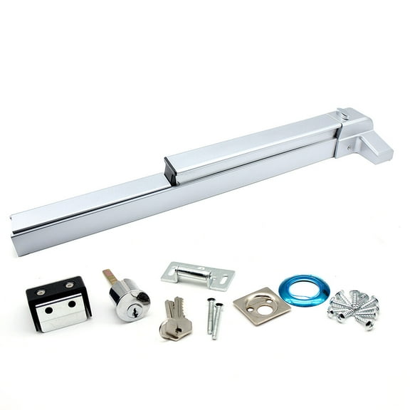 Door Push Bar Safety Exit Lock Hardware Latches for 30-36 Inch Single Door, Panic Emergency Exit Device