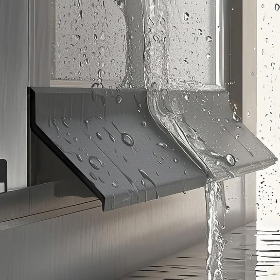 Door Rain Drip Edge Exterior Rubber Weather Stripping Self-adhesive, Rain Drip Guard, Window Rain Deflector, Overhead Drip Guard Cap Window Deflector Home Top Roof Rain Diverter(4m(13.1ft),5.5cm)