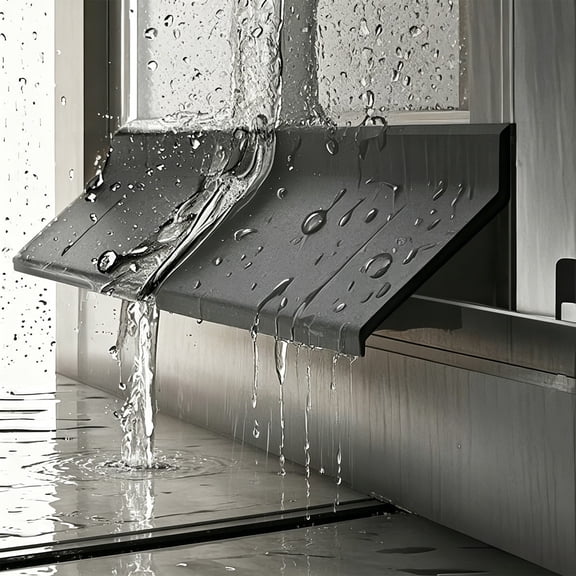 Door Rain Drip Edge Exterior Weather Stripping, Outdoor Self-Adhesive Rain Drip Guard, Weatherproofwindow Rain Deflector for Sliding Window Overhang & Sill