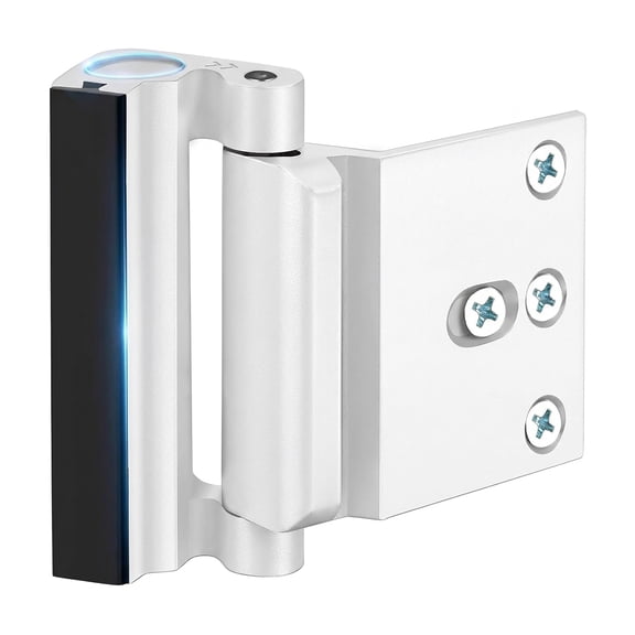 Door Reinforcement Lock Withstands 800lbs of Force - White Extra Proof Door Lock for Kids Safety Drilling Required, Prevents Unauthorized Entry, Add a Door Security Lock for Home Safety & Privacy