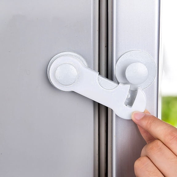 Door Safety Lock Baby Cabinet Locks, Child Safety Cabinet Proofing -Child Safety Strap Locks Adhesive Drawer Fridge Ovens Door Toilet Latches No Drill Multi-Purpose For Furniture Kitchen Lock White