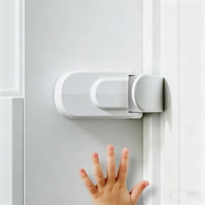 Door Safety Lock, Snap-On Door Handle Latch, Tool Free No Adhesive, High Mount Dual Side One-Hand Release Privacy Lock, Universal Indoor Security Latch for Bedroom Bathroom Home