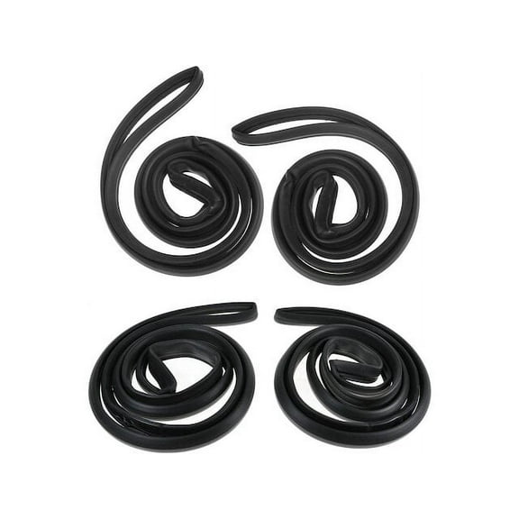 Door Seal Set 4 Piece Set - Compatible with 1977 - 1981 Pontiac Bonneville Sedan 1978 1979 1980