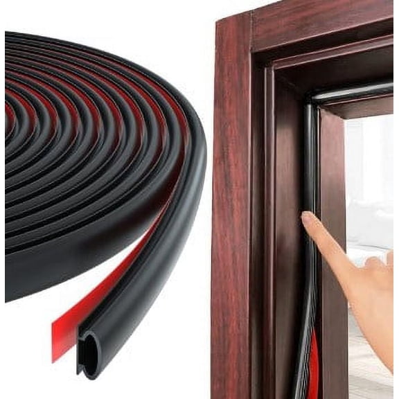 Door Sealing Strip Weather Stripping Window Seal Strip Self Adhesive Soundproof Strip(6m)