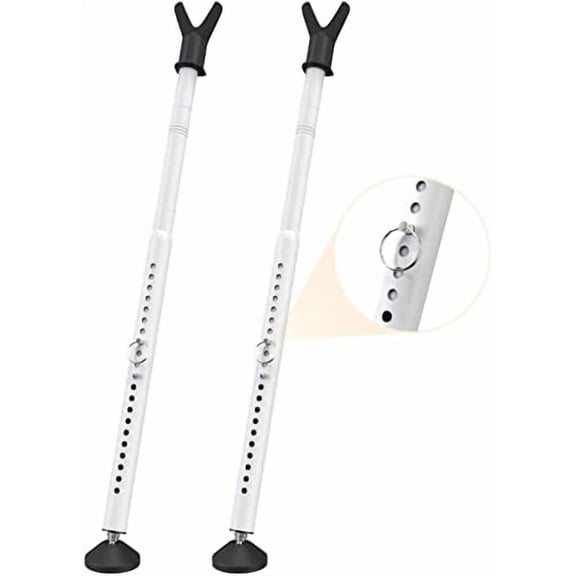 Door Security Bar & Sliding  Door Security Bar, Sliding Door Lock for  Door, Sliding Door, Window, Apartment, Home, Hotel Room, Removable Security Jammer Bar, White, 2 Pack