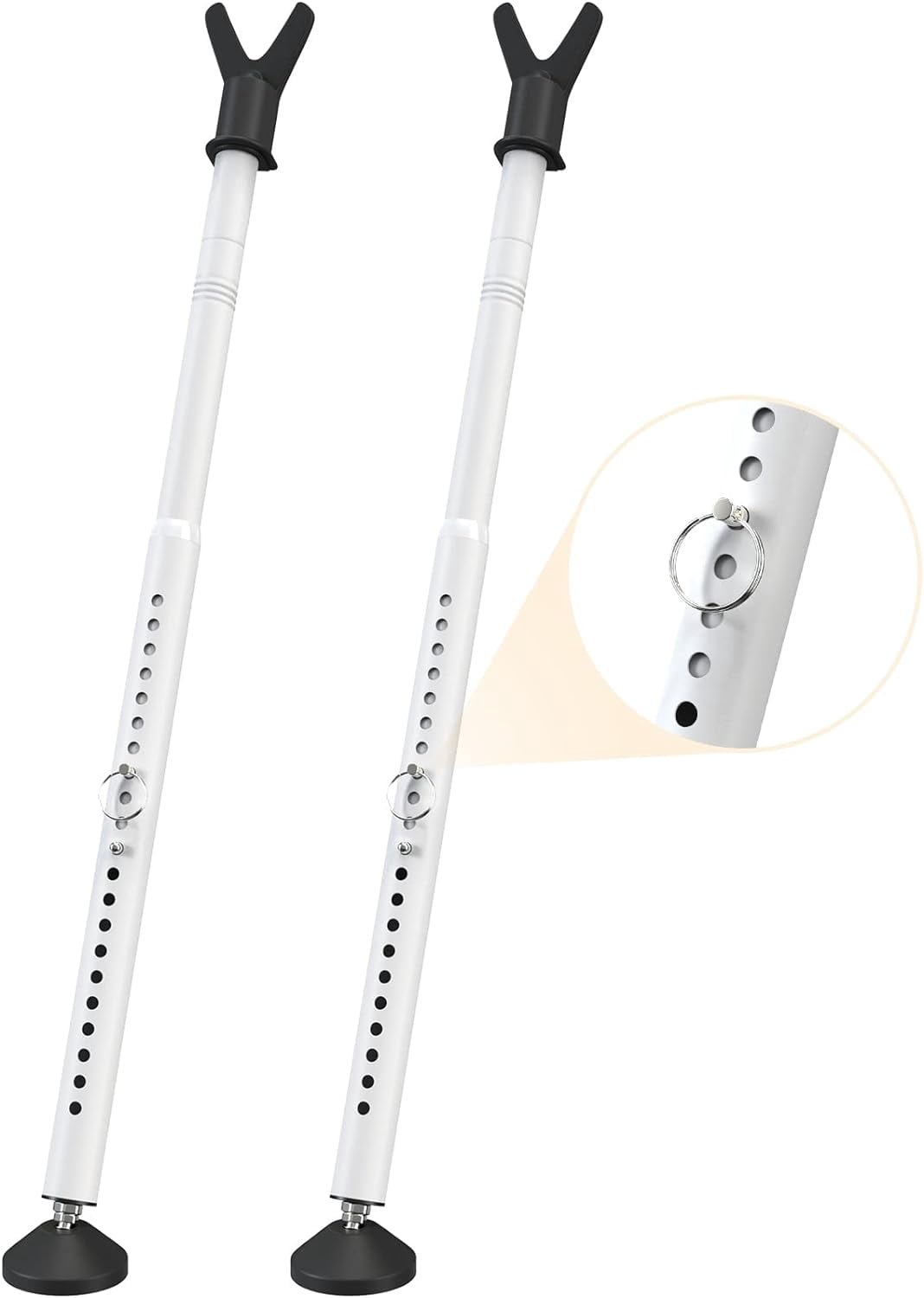 Door Security Bar & Sliding Patio Door Security Bar for Patio Door, Sliding Door, Window, Apartment, Home, White, 2 Pack