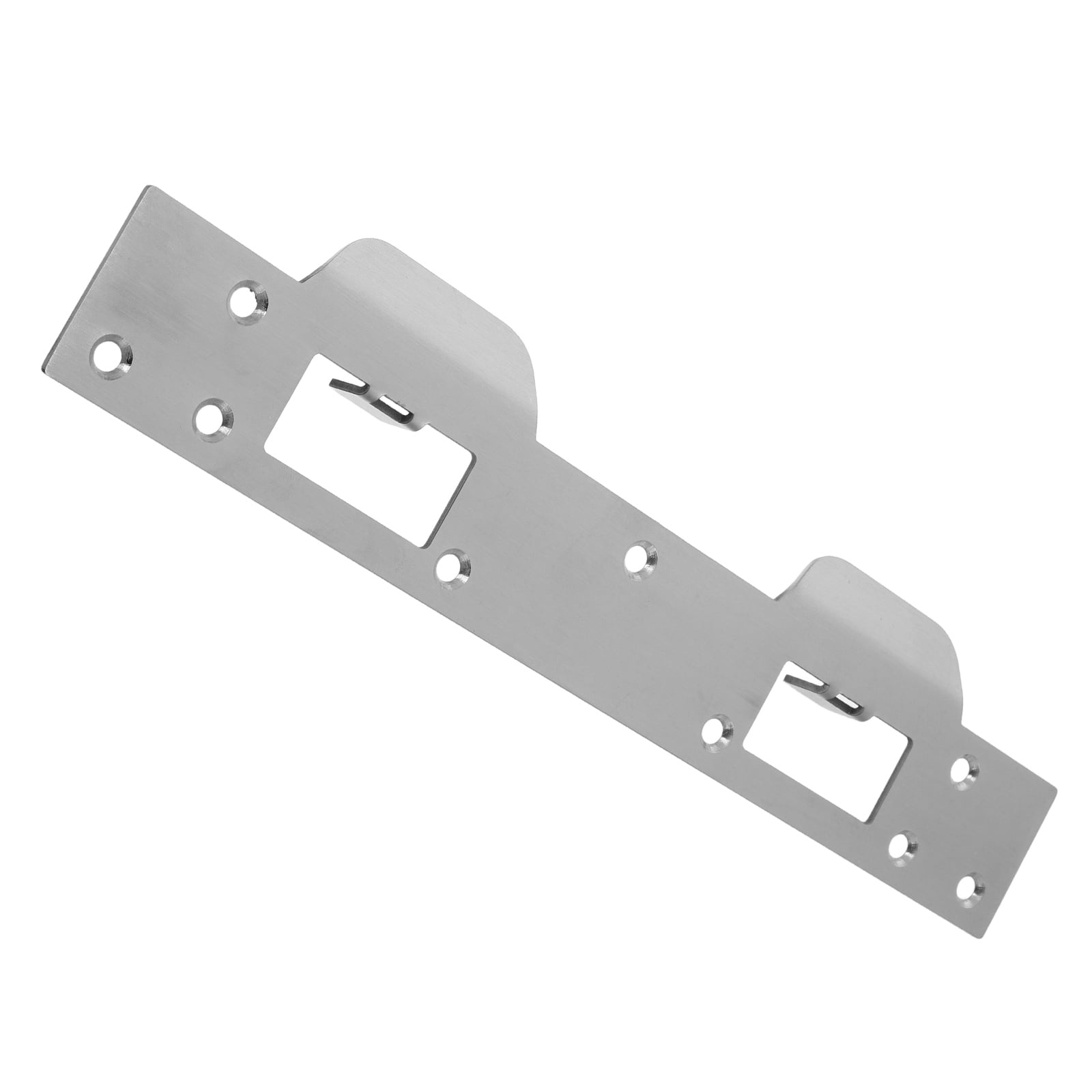 Door Security Reinforcement Plate Dual Hole Strike Plate Metal Door Striker Plate Exterior Interior Door Striker Plate For Enhanced Safety