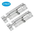 thumbnail image 1 of Door Security Slide Lock 3 Inch Heavy Duty Stainless Steel Barrel Bolt with 12 Screws for Bedroom Bathroom Cabinet, 1 of 9