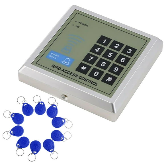 Door Security System Electric Lock RFID Door Access Control Controller System Kit + 10 Key Fobs Tags TK4100 ID Tags Cards TAPDRA Accessories Part