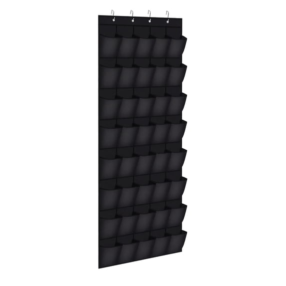 Over The Door Shoe Organizer Hanging | Fabric Shoe Organizer with Pockets | Over The Door Shoe and Accessory Organizer for Closet, Bedroom, Dorm Black