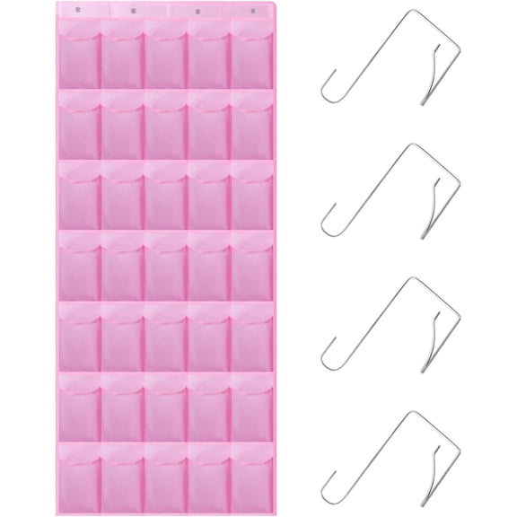Over The Door Shoe Organizer, Mesh Pockets Shoe Holder Rack, Capacity Shoe Hanging Storage With 4 Metal Hook35Large Pockets Over The Door Shoe Organizer.