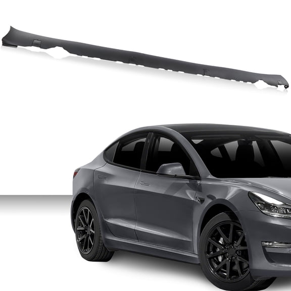 Door Side Skirt Molding Rocker Lower Cover PAIR Fit For 2017-2022 Tesla Model 3