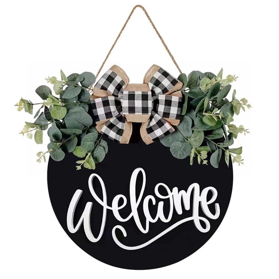 Door Sign Farmhouse Porch Décor Rustic Door Hanger for Front Door Wreath Wall Hanging Outdoor for for Porch Hangers Spring Summer Autumn Wreaths Housewarming Gift Design 7