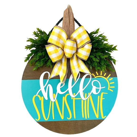 Door Sign Farmhouse Porch Décor Rustic Door Hanger for Front Door Wreath Wall Hanging Outdoor for for Porch Hangers Spring Summer Autumn Wreaths Housewarming Gift Design 3