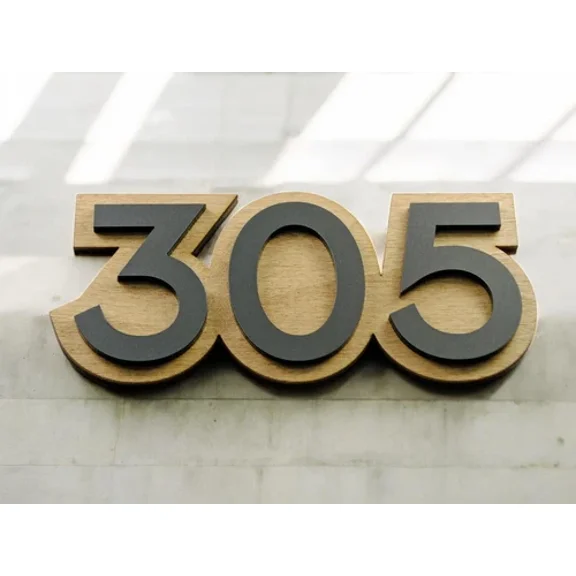 Door Sign Numbers Laser Cut Custom House Numbers Address Plaques 3D