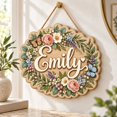 Door Sign Personalized Name, Wood Bedroom Entrance Wall Decor for ...