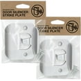 thumbnail image 1 of Door Silencer Strike Plate - Flexible, Noise Eliminating Fix for Loud Latches | Fits with No Modifications, Stops Slamming | -20 dB | 4X Quieter | White/Two Pack, 1 of 4