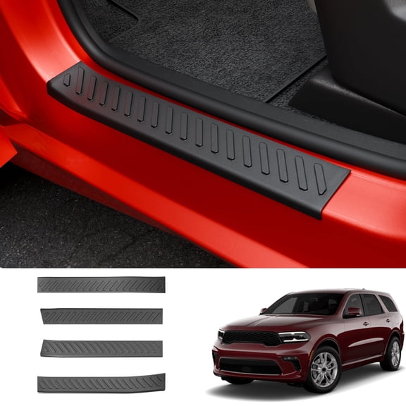 Door Sill Protector Compatible with 2016-2025 Dodge Durango Side Step Protector Side Edge Step Guard Car Door Dust Shield Cover for 2024 Durango Exterior Accessories