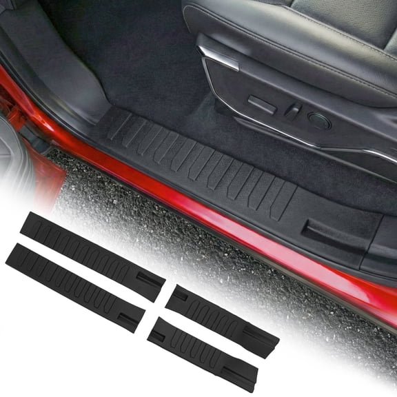 Bomely Door Sill Step Guard Protector Covers, Fits Ford F-150 SuperCrew Cab 21-26 Pickup 4PCS Full Set