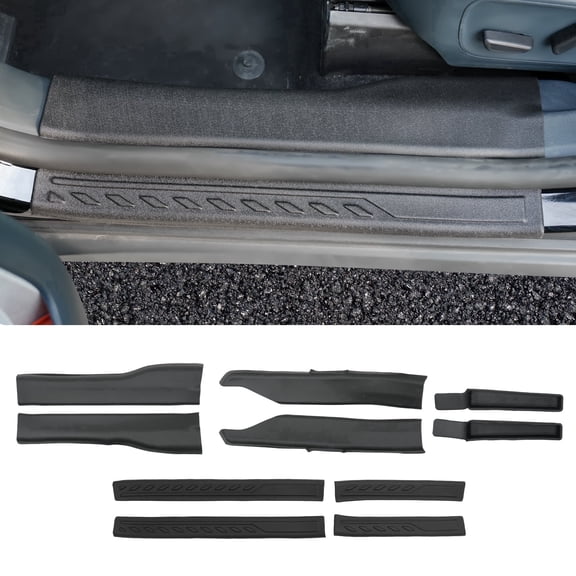 Door Sill Protector Compatible with 2022-2025 2026 Ford Maverick Outer & Inner Step Protector Side Edge Step Guard Car Door Dust Shield Cover 2024 Maverick Exterior Accessories (10PCS)