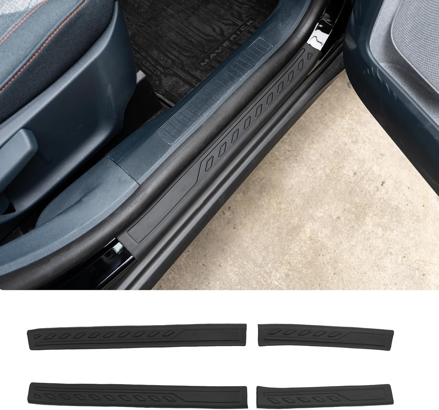 Door Sill Protector Compatible with 2022-2025 Ford Maverick Door Step ...