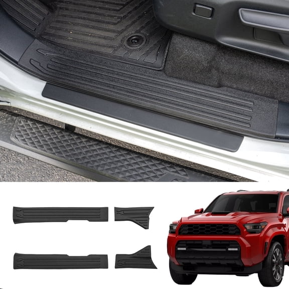Bomely Door Sill Protector Compatible with 2025 2026 Toyota 4Runner Inner Step Protector Side Edge Step Guard Car Door Dust Shield Cover for 4 Runner Exterior Accessories (Inner 4PCS)