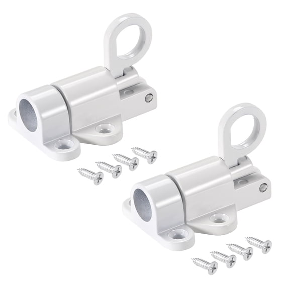 Door Spring Bolt Aluminum Alloy Spray Paint White 2 Pack