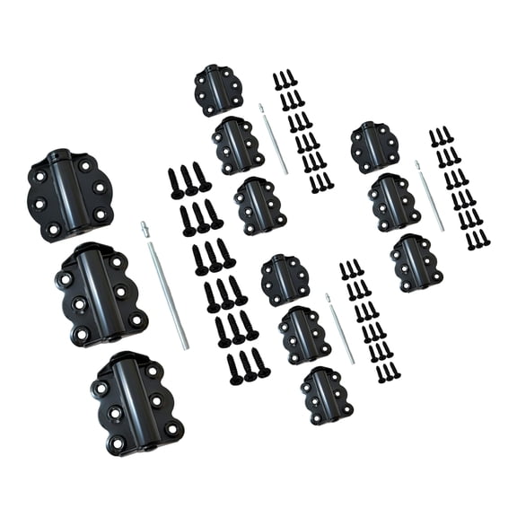 Door Spring Hinges Black 4 Set, For Screen Doors Light Weight Utility