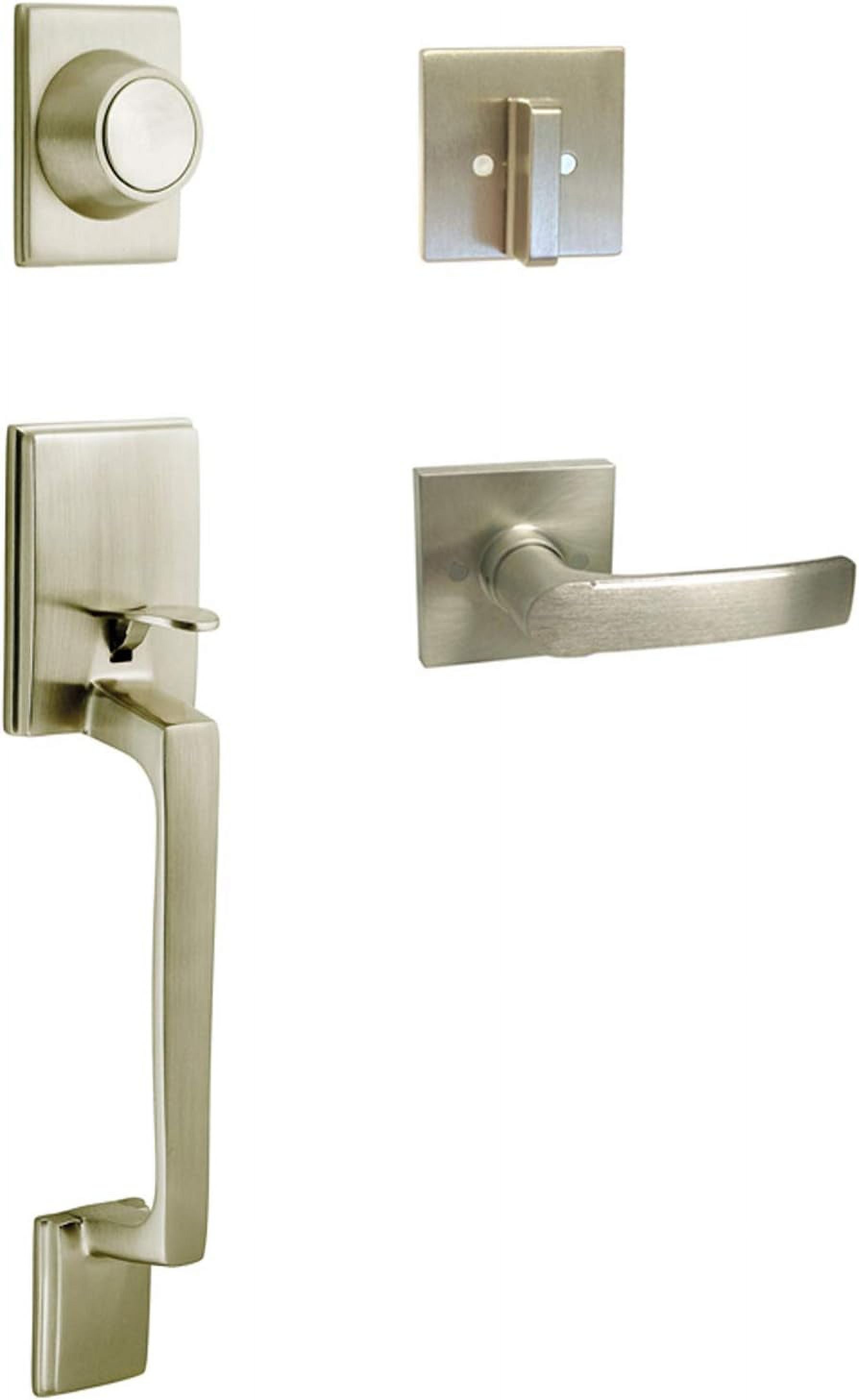 Door Square Plate Lever Handle Entry / Privacy / Passage / / Deadbolt / Handleset 8048DC (Front