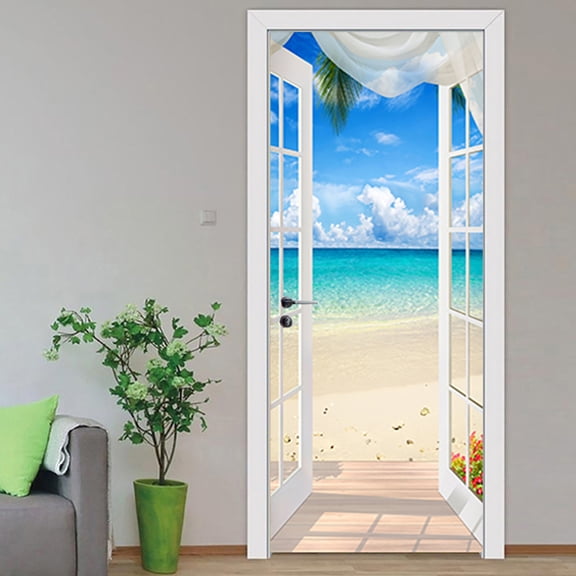 Door Sticker,3d Door Mural Decal Removable Vinyl Door Mural Door Mural Door Sticker Art Decor Decorations Wall Decal Removable Vinyl Door Sticker Removable Adhesive Door Sticker Removable