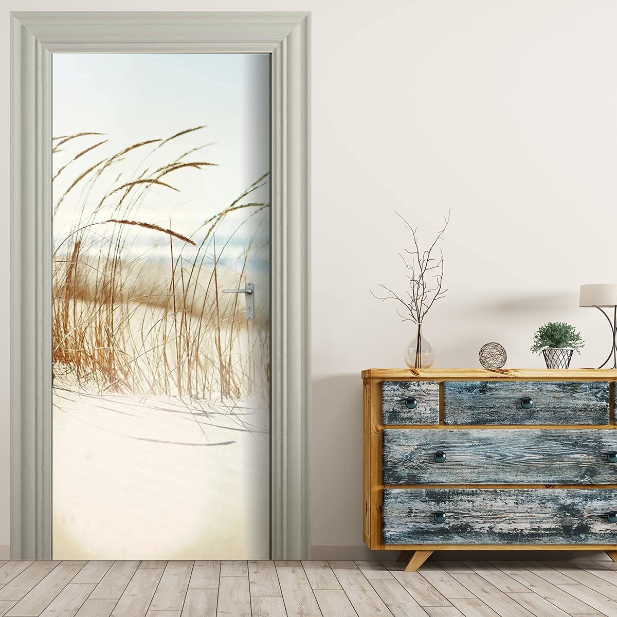 Door Sticker PVC Modern Geometric Pattern ration 3D Wallpaper Home ...